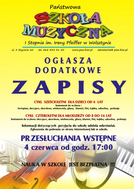 Zapisy do Szkoły Muzycznej