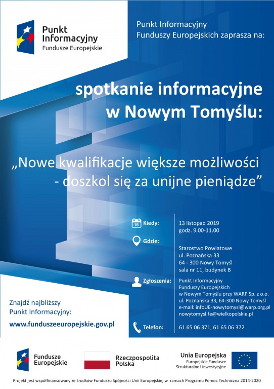 Nowe kwalifikacje, wi�ksze mo�liwo�ci - doszkol si� za unijne pieni�dze